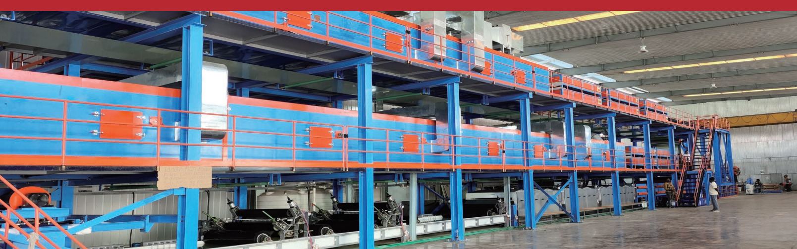 Línea de producción de doble horneado de aluminio triple de color triple